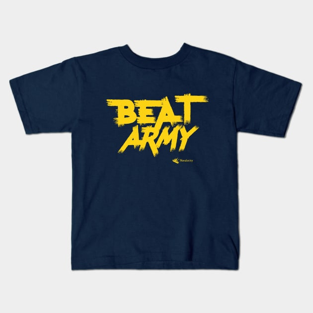 Go Navy Beat Army by Navalocity Kids T-Shirt by Navalocity